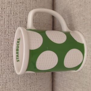 16 oz Golf Ball White, Green Mug - Starbucks